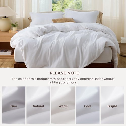 Bedsure Duvet Cover Oversized Queen Size - Soft Double Brushed Bedding Set for Kids & Adults, Zipper Closure, 3 Pieces, Includes 1 Duvet Cover (98"x98") & 2 Pillow Shams, NO Comforter, White