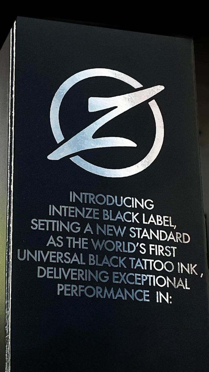 Intenze Black Label Tattoo Ink - Professional Grade 8oz Bottle | ISO Certified, Made in USA