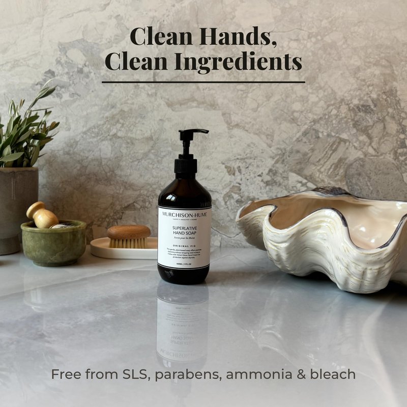 Murchison-Hume Original Fig Hand Soap | Superlative Plant-Based Formula with Elegant Refillable Pump Dispenser | Soft & Hydrated Hands | SLS-Free, Paraben-Free & Cruelty-Free | 16 fl oz