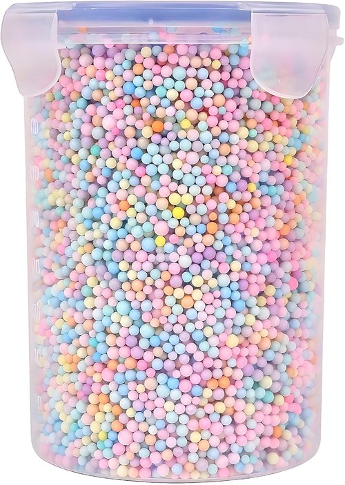 CCINEE Foam Balls - 80000 Colorful 2-3mm Foam Beads for Art, Slime, Wedding & Party Decor