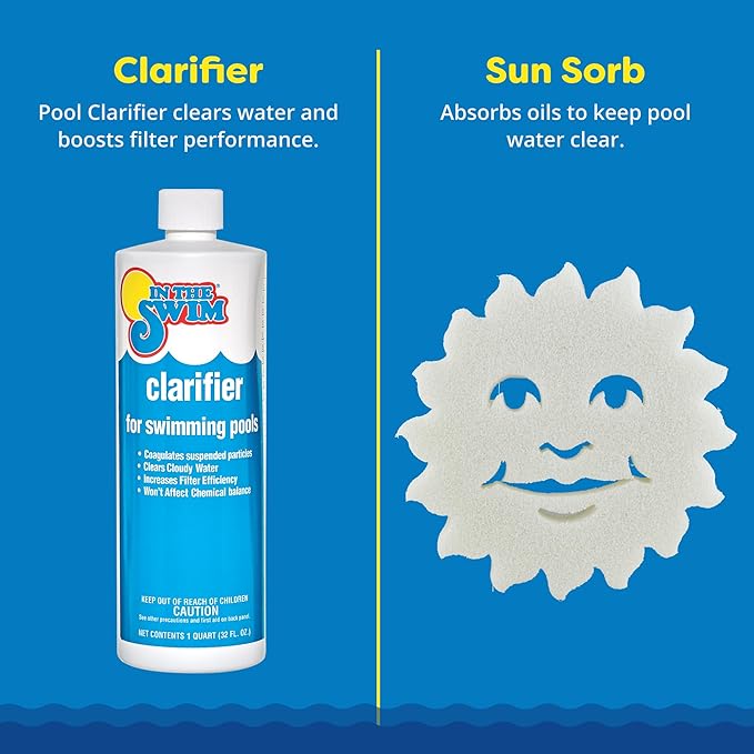 In The Swim Deluxe Chemical Value Kit and Chlorine Bundle - Pre-Measured Kit for Seasonal Maintenance - 25lb Bucket 3-Inch Chlorine Tablets - Inground and Above Ground Pools Up to 15K Gallons