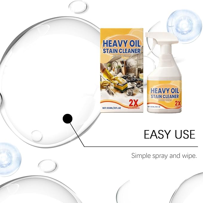 Kitchen Heavy Oil Cleaner Spray, 2026 New All Purpose Kitchens Heavy Oil Cleaning Agent, Grease Remover, All Purpose Kitchen Cleaner for Ovens Stovetops Countertops, for Stubborn Oil Stains (3PC)