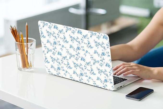 LanBaiLan Compatible for MacBook Pro 13 inch with Touch Bar M2 2026 2025 2024 2023 2022-2016 A2338 M1 A2251 A2289 A2159 A1989 A1708 A1706, Laptop Hardshell Case and Keyboard Cover, Engraved Floral