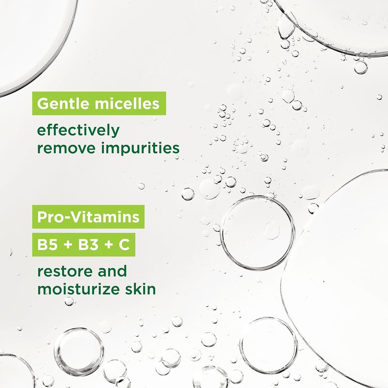 Simple Kind To Skin Micellar Water - Makeup Remover and Facial Cleanser - Face Cleanser with Pro-Vitamin B5, B3 and C - Vegan, No Perfumes - 4 pc