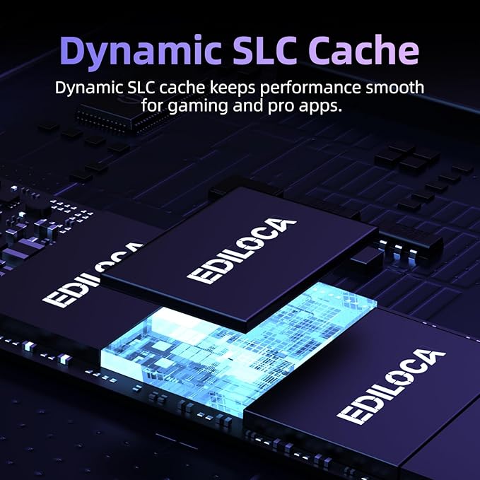 Ediloca EN600 PRO SSD 512GB PCIe 3.0 Gen 3x4, NVMe M.2 2280, Up to 3000MB/s, Internal Solid State Drive, SLC Cache 3D NAND TLC, Graphene Cooling Sticker, Storage for PC, Desktop and Laptops