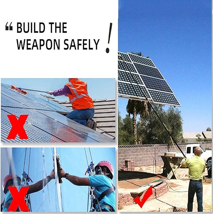 Window Cleaning Pole,Photovoltaic Panel Cleaning Brush,3.6-10.8MWater Fed Telescopic Brush,Conservatory Roof Cleaning Tools,for Photovoltaic Panel Cleaningtrucks Windows,5.4m/18FT