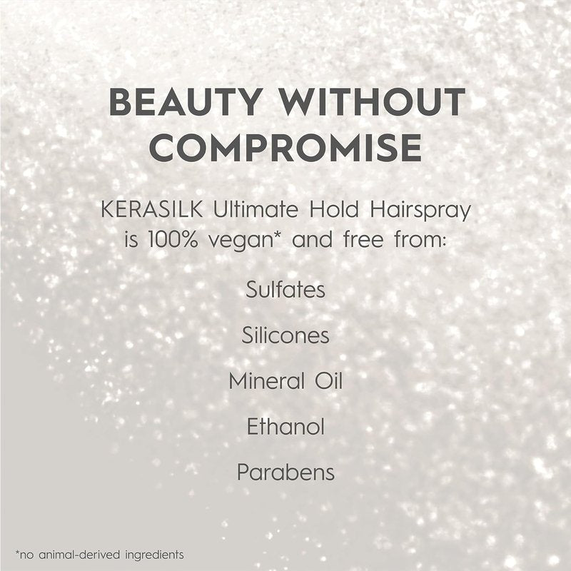 Kerasilk Ultimate Hold Hairspray - Ultra-Strong Hold & Shine, Vegan, 300 ml