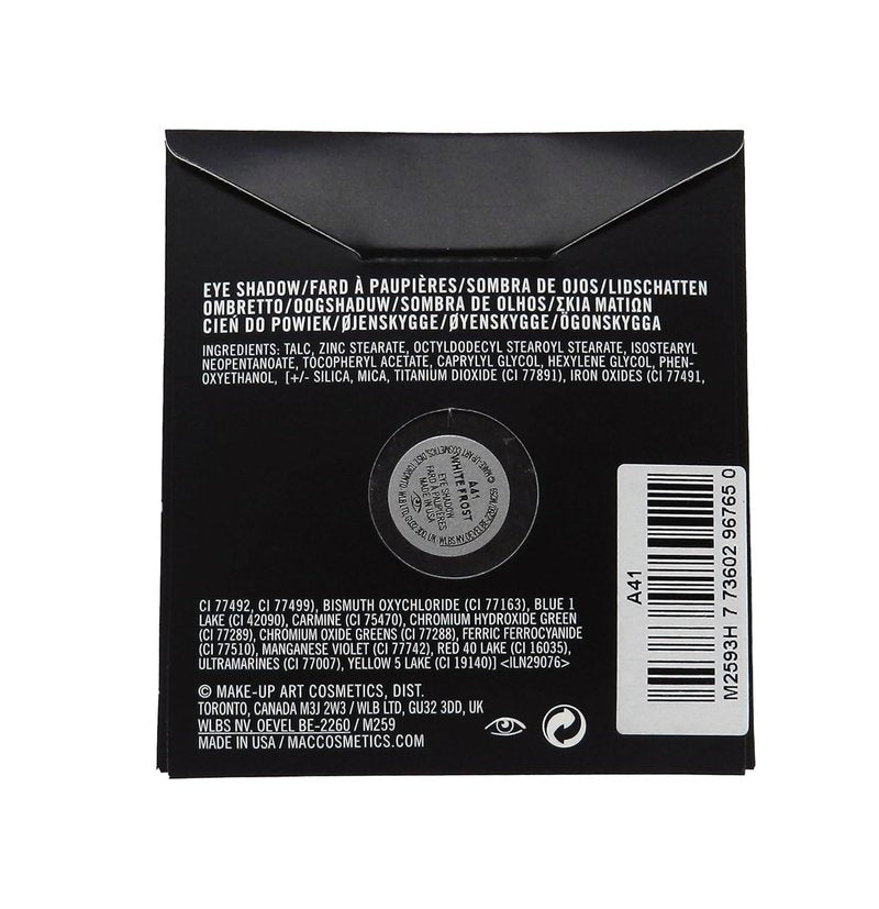 MAC Eye Shadow Pro Palette Refill - White Frost Pigment for Stunning Eye Looks