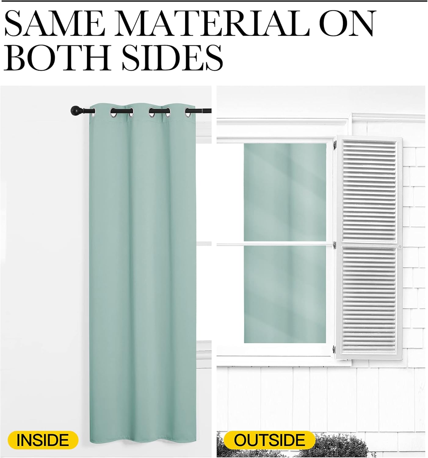 NICETOWN Aqua Blue Room Darkening Curtains - Thermal Insulated Grommet Drapes, 42" x 68" (Set of 2)