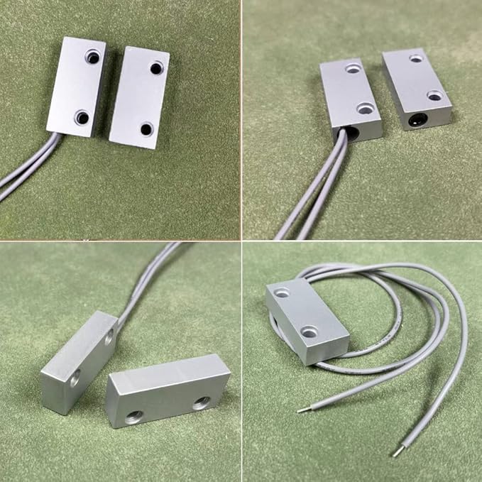Gebildet Home Security Wired Rolling Door Contact 0~100V/0.5Amp Magnetic Reed Switch MC-51 Alarm Sensor Magnetic Switch with 2 Wires for N.C. Applications