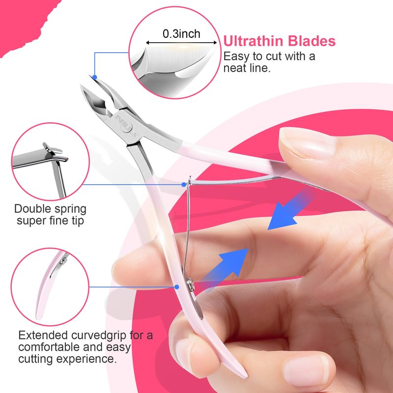 NXJ INFILILA Nail Clips to Remove Gel Polish, Gel Polish Remover Kit with 10Pcs Plastic Resuable Finger and Toe Nail Clips, Cuticle Timmer, 400Pcs Wipes, Files, Brush for Salon Supplies