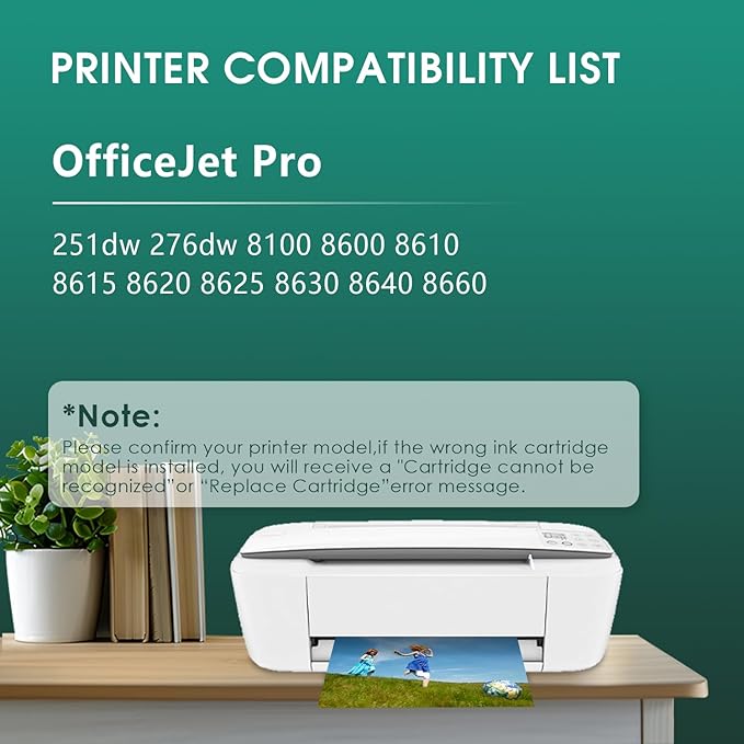 fannster 950XL 951XL Ink Cartridges Combo Pack Replacement for HP 950 951 XL for HP OfficeJet Pro 8600 8610 8630 8620 8615 8625 8100 276DW 251DW Printer