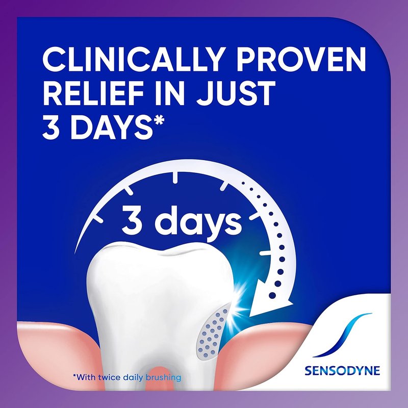 Sensodyne Rapid Relief Sensitive Toothpaste - Extra Fresh Formula | 3.4 oz (Pack of 3)