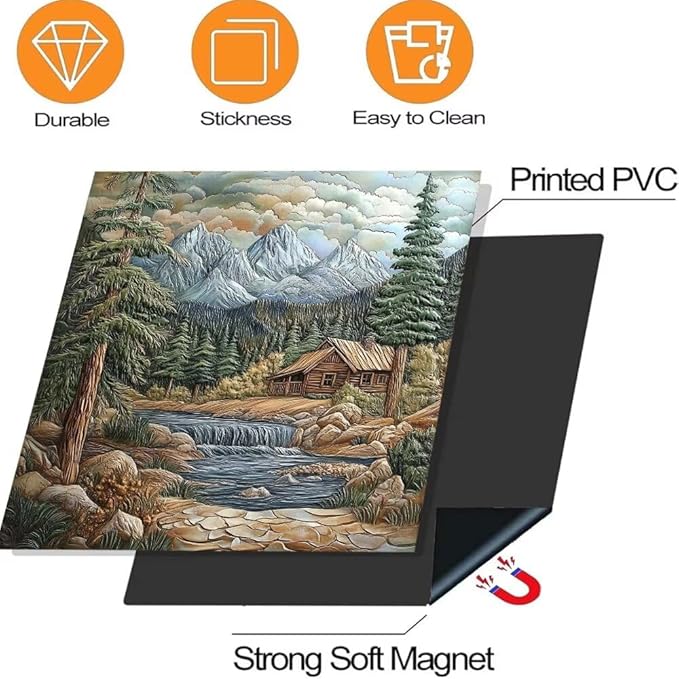 Mountain Cabin Landscape Kitchen Decor Dishwasher Magnet Cover Decal, Rustic Nature Scene with River and Pine Trees Magnetic Dish Washer Panel Vinyl Sticker, Refrigerator Magnets,23 x 26 inch