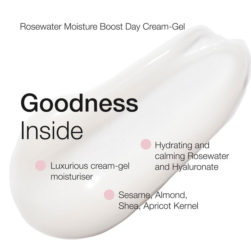 Natio Australia Rosewater Hydration Moisture Boost Day Cream-Gel, 2.5 oz - Face Cream with Shea Butter - Face Moisturizer for All Skin Types