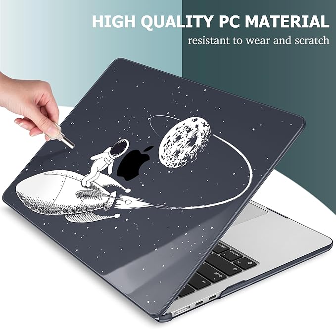Mektron for 2026 MacBook Air 13-inch M5 Laptop Case A3449 with 13.6-inch Liquid Retina Display Fits 2025 A3240 M4 2024 A3113 M3 2023 A2681 M2 Printed Hard Shell for MacBook Air 13.6", Astronaut