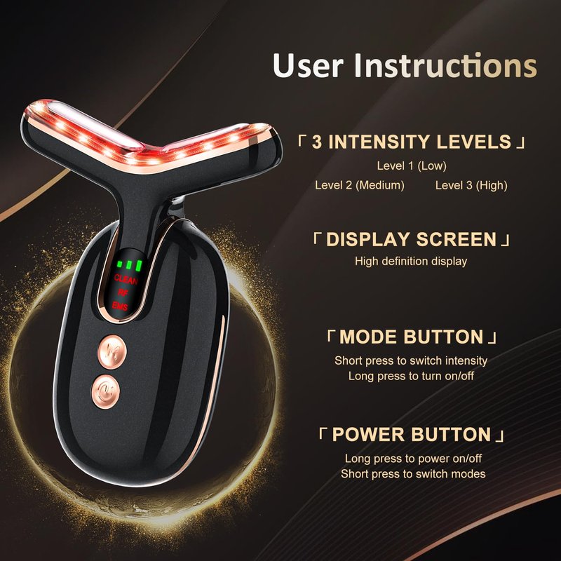 7 in 1 Multifunctional Facial Massager, Red Light Therapy for Face with 7 Modes, Face Lift Device, Portable Facial Massager for Wrinkles,Neck&Skin Care