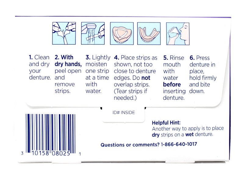 Super Poligrip Comfort Seal Denture and Partials Adhesive Strips, 40 Count (Pack of 4)