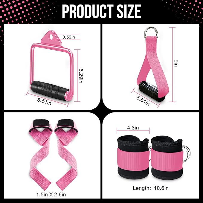 WNOEY LAT Pulldown Attachments, Cable Machine Attachment Gym Accessories, Cable Attachments for Gym, Home Gym Accessories