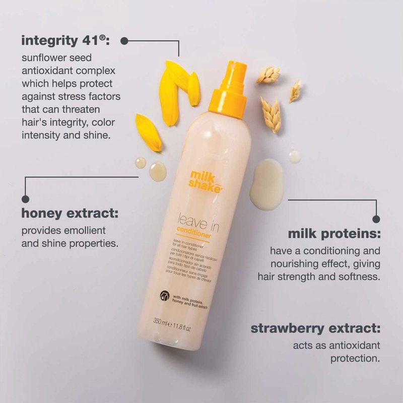 milk_shake leave-in conditioner for all hair types | softens, detangles & adds shine with milk proteins & honey | 2.5 Fl Oz