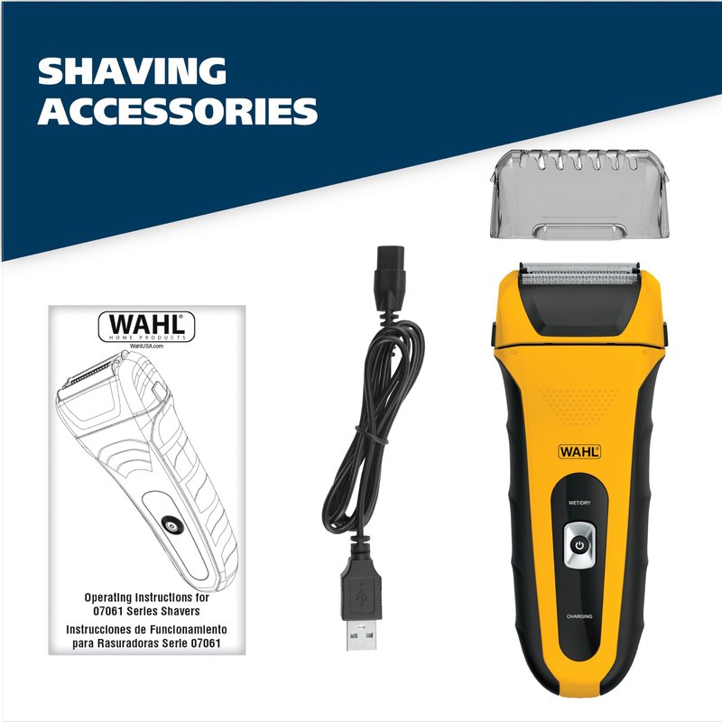 Wahl Lifeproof Lithium Ion Foil Shaver – Waterproof Rechargeable Electric Razor with Precision Trimmer for Men’s Beard Shaving, Trimming, & Grooming with Quick Charge – Model 7061-100