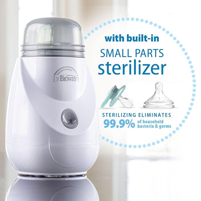 Dr. Brown's Baby Bottle Warmer & Sterilizer - BPA-Free Plastic | Fast Heating for Bottles & Food Jars