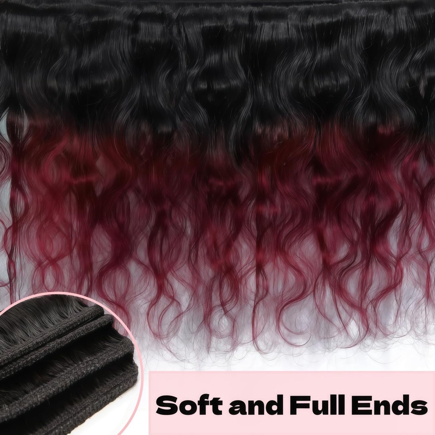 KODRHAR T1B/99J Bundles Human Hair 8 10 12 Inch Burgundy Bundles Human Hair Body Wave Raw Brazilian Virgin Remy Quick Weave for Black Women