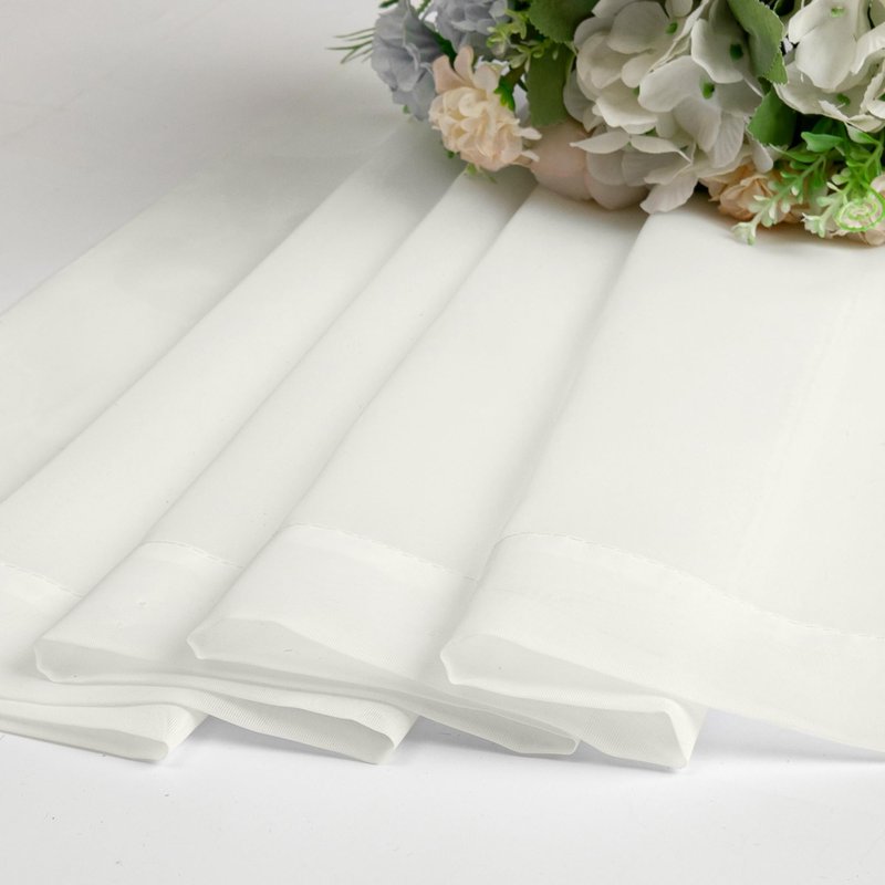 OWENIE Sheer Curtains 84 inch Length, Ivory Sheer Cutains 2 Panels Set for Bedroom/Living Room, Rod Pocket Voile Fimly Drapes, 2pcs, Each 42" W x 84" L