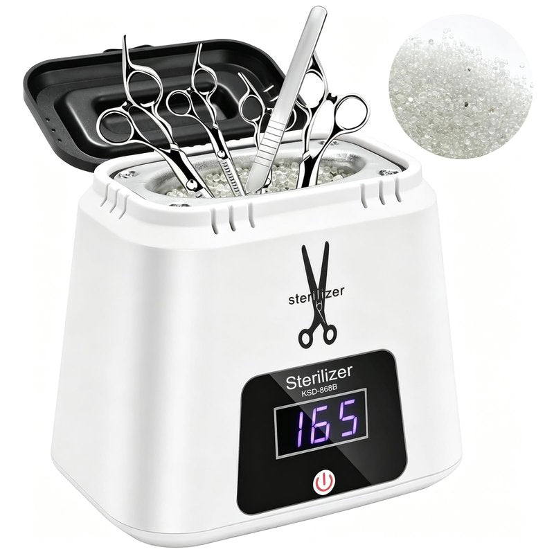 LINBEAUTI Nail Tool Sterilizer High-Temperature Nail Sterilizer Portable For Metal Nail Art Tools Dental Tool Sterilizer with Glass Beads Sterilizer High Temperature For Manicure Salon
