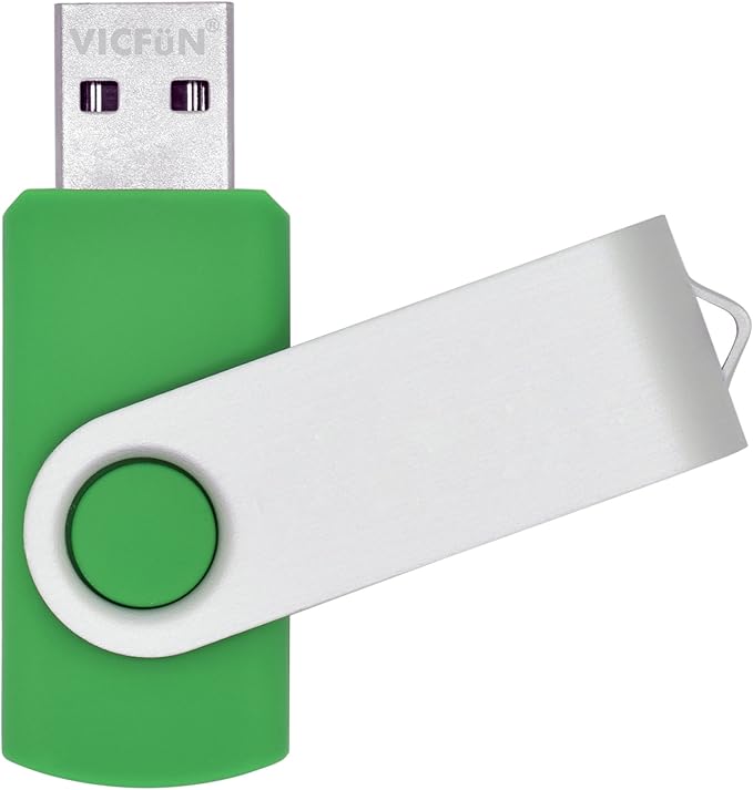 VICFUN 10 Pack 32GB USB Flash Drives Bulk 32GB Flash Drive 10 Pack USB Memory Stick 32GB USB2.0-Green