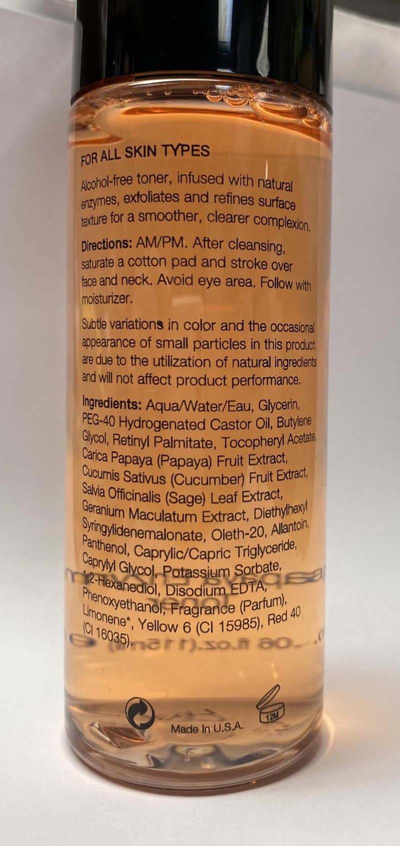 Jolie Papaya Enzyme Toner - Alcohol-Free Toner W/Papaya Extract - Clarify & Renew -Stimulate Cell Circulation - Non-Drying - No Irritation - All Skin Types - 5.8 oz.