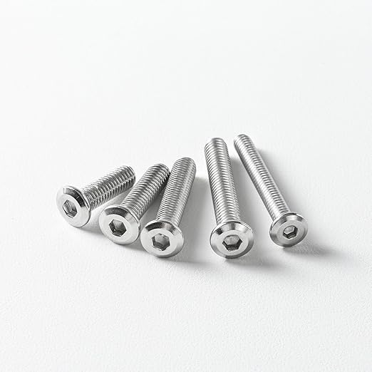 3/16-24 x 1/2" (50 Pack) Flat Head Hex Socket Cap Screws Bolts, 304 Stainless Steel 18-8, Hex Drive, Bright Finish, Fully Machine Thread