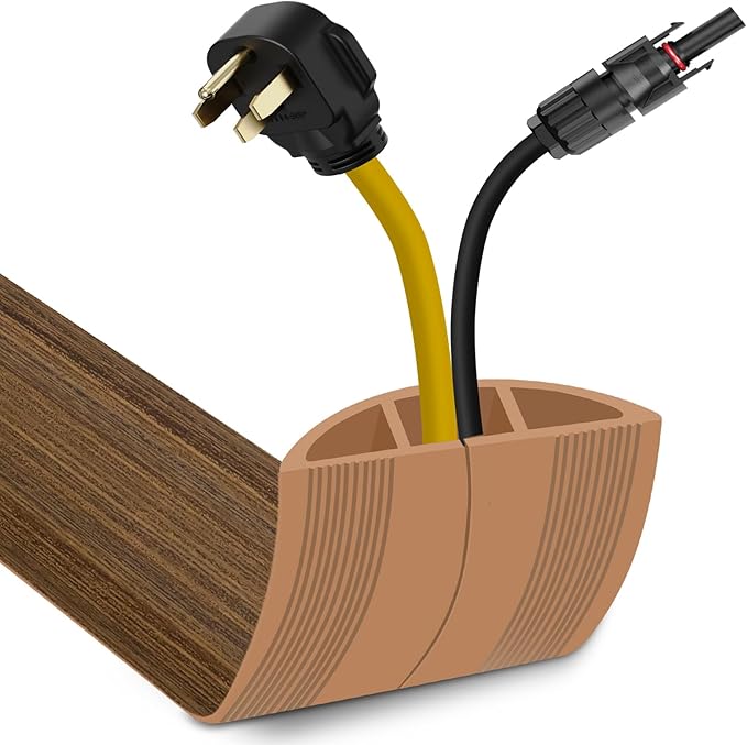 JAHOMFAI Floor Cord Cover 3.3FT Cord Covers for Wires on Floor Protect Wires & Prevent Trip Hazards, Easy to Cut for Home, Office, School, Concerts, Cavity W0.6in x H0.32in