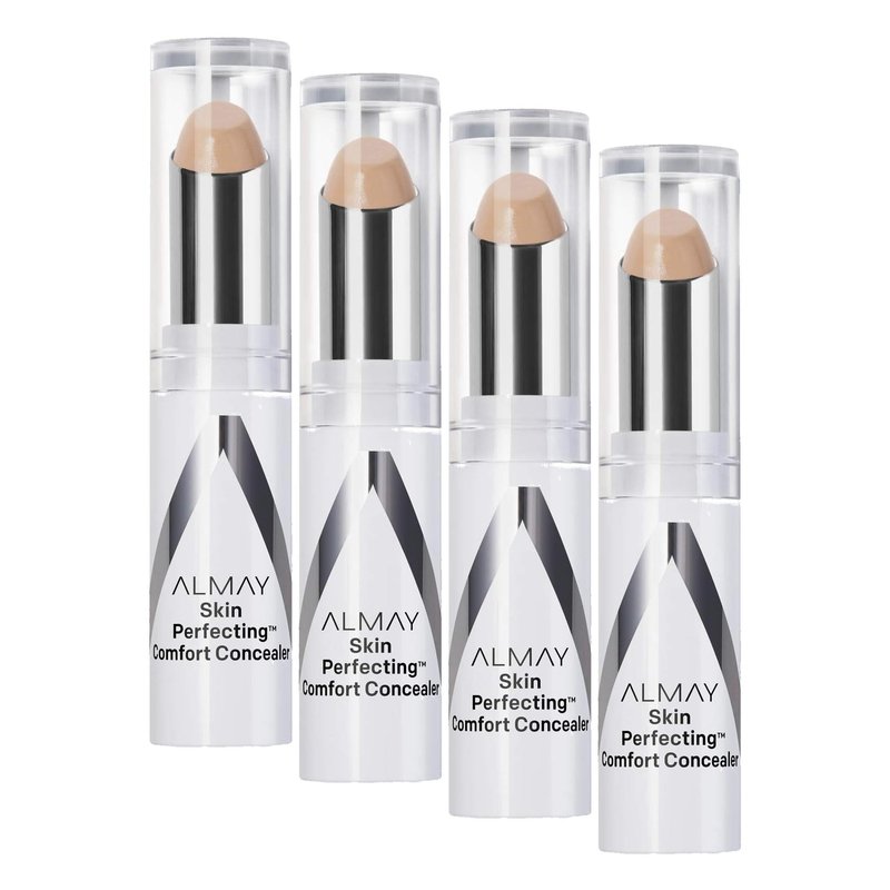 Almay Skin Perfecting Comfort Concealer, Hypoallergenic, Cruelty Free, Fragrance Free, Dermatologist Tested, Fair (Pack of 4)