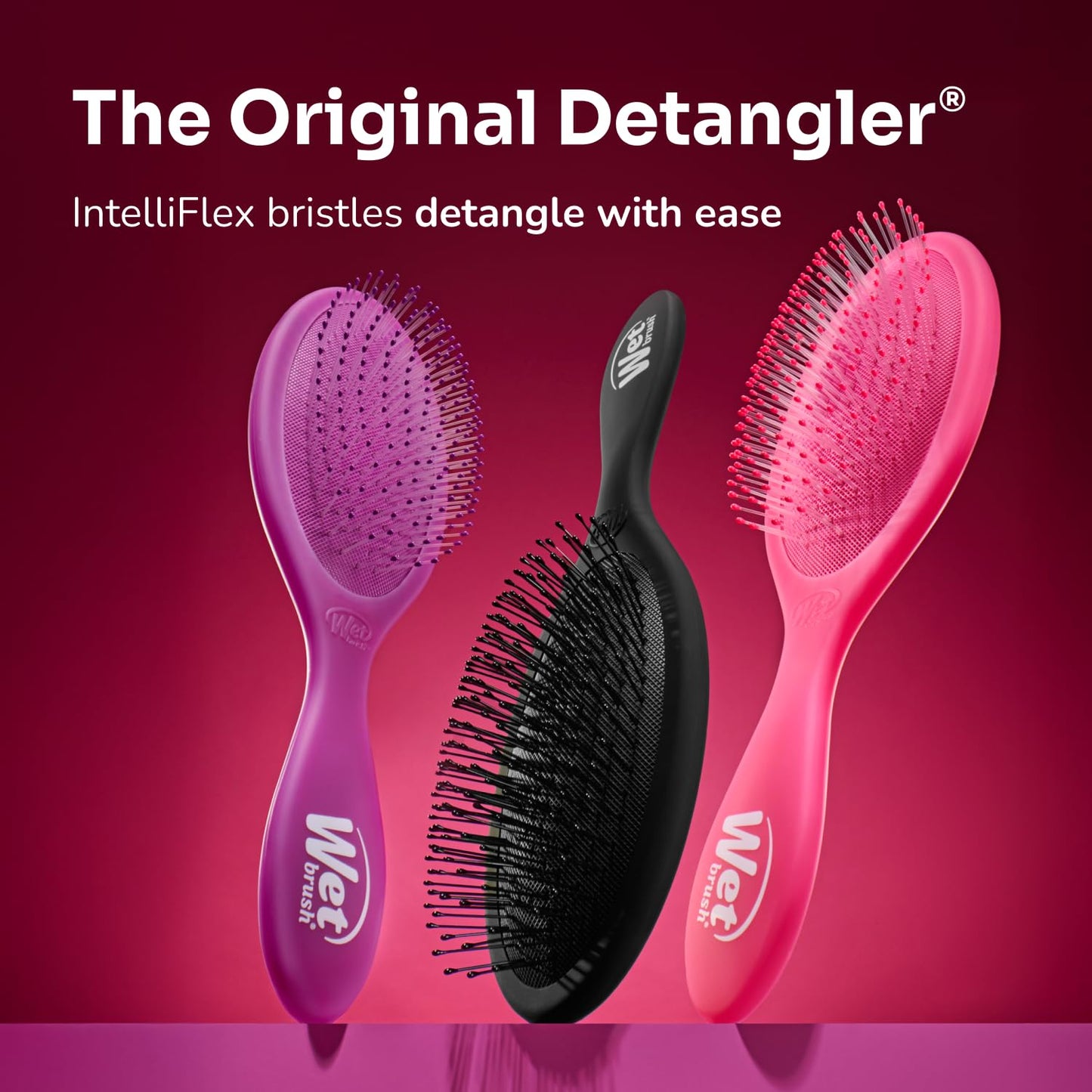 Wet Brush Detangling Brush, Original Detangler Brush (Sky) - Wet & Dry Tangle-Free Hair Brush for Women & Men - No Tangle Soft & Flexible Bristles for Straight, Curly, & Thick Hair