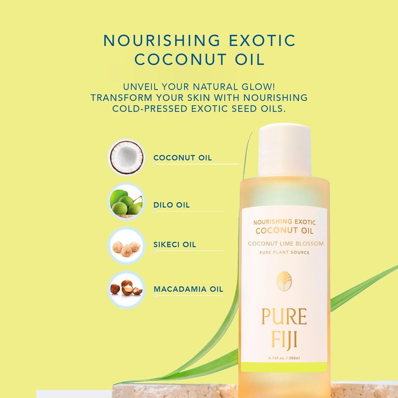 PURE FIJI Nourishing Exotic Coconut Body Oil, Coconut (7.7 fl oz/230ml)