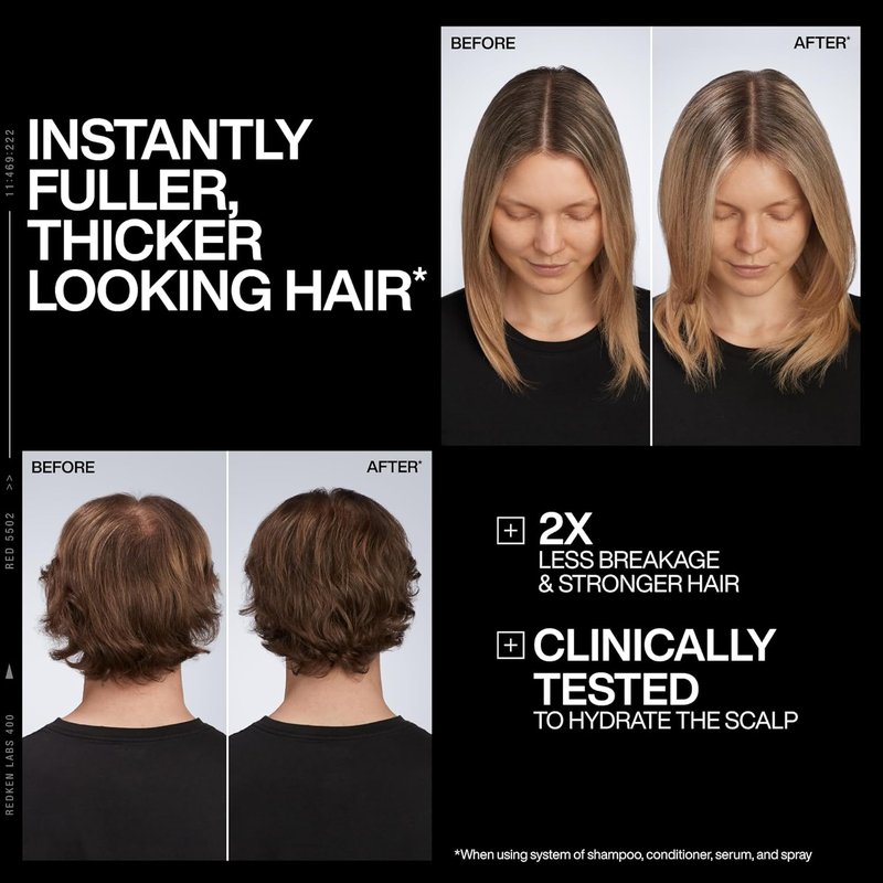 Redken Acidic Grow Full System Conditioner - Lightweight Formula for Thicker Hair & Hydrated Scalp with Azelaic Acid