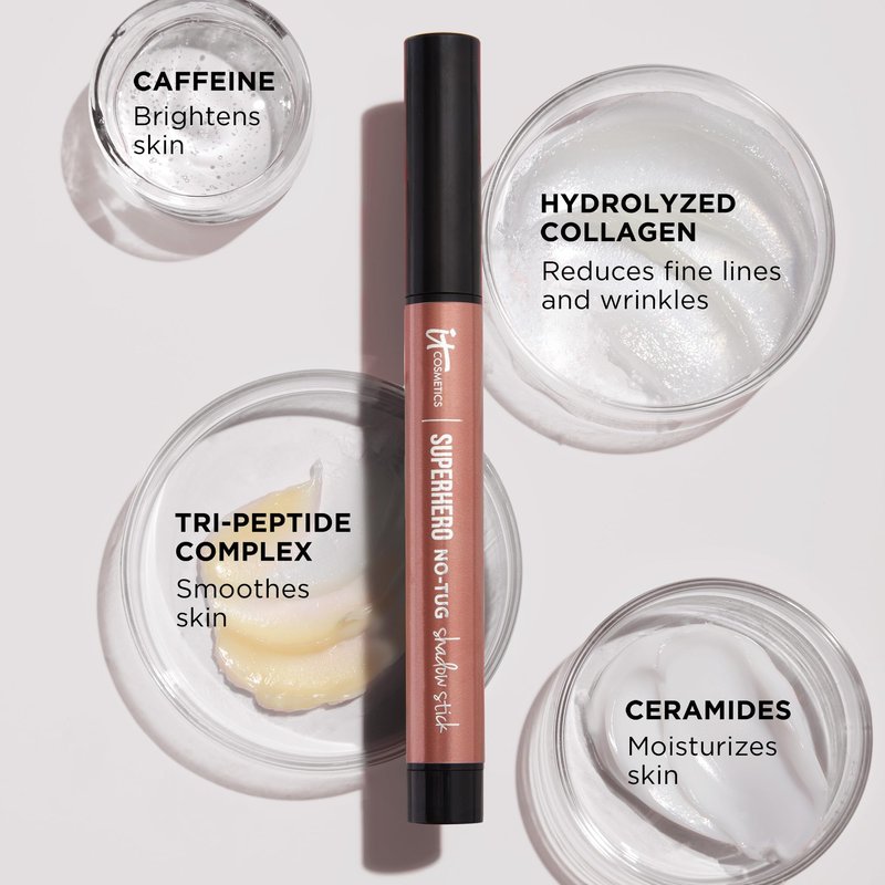 IT Cosmetics No-Tug Waterproof Taupe Cream Eyeshadow Stick - Longwear, Blendable, Built-In Primer - For Sensitive Eyes - 0.05 oz