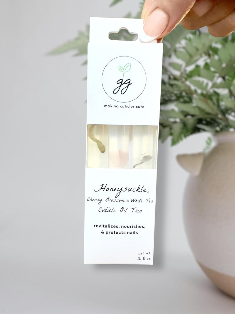 Honeysuckle Cuticle Oil Trio | Cherry Blossom & White Tea - Nourishing Manicure & Pedicure Set (Pack of 3)
