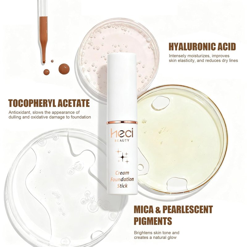 Tinted Foundation Stick - Balm to Cream Formula with Hydrating Ingredients | Medium Dark 04, 0.25 oz