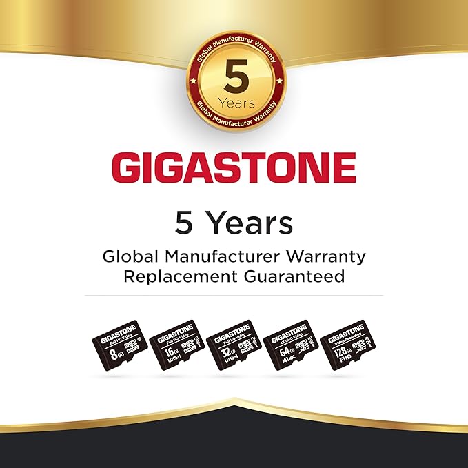 Gigastone 32GB Micro SD Card Full HD Video Surveillance Security Camera Action Camera Drone Micro SDHC UHS-I U1 C10 90MB/s (Pack of 10)