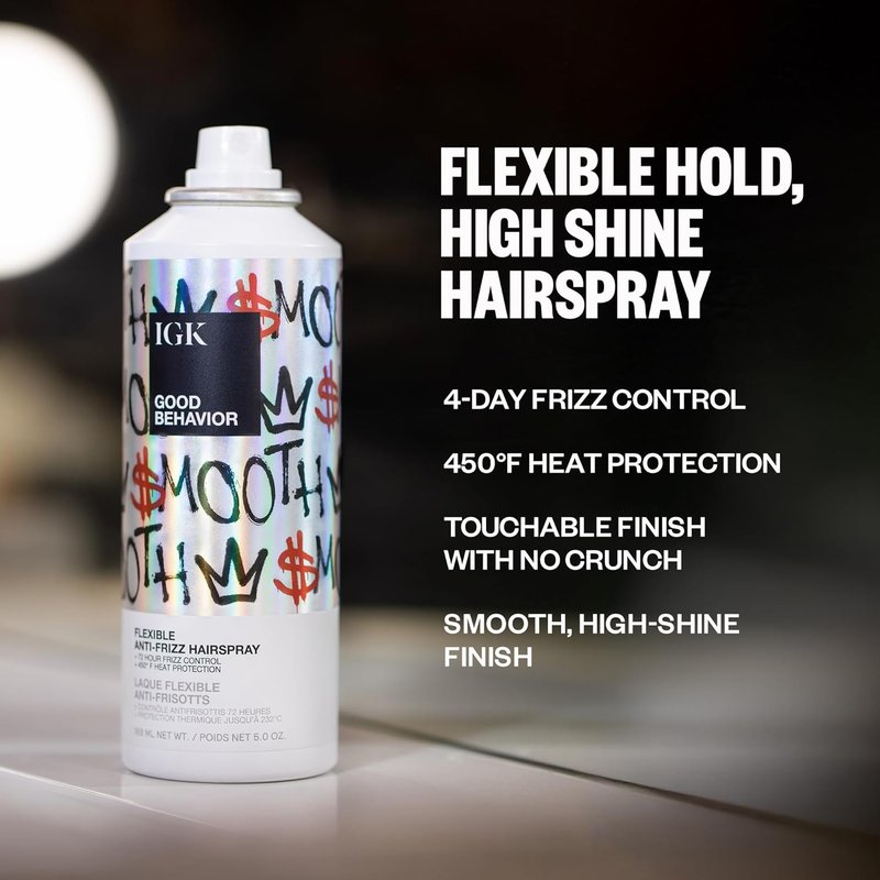 IGK Good Behavior Hairspray - Flexible Hold for All Hair Types | 10 oz
