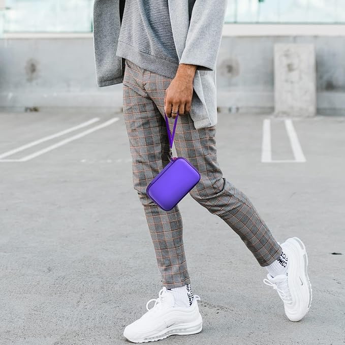 ANKHOH Travel Case for UCOMX for Nano/for Iseyyox/for LISEN/for RTOPS 3 in 1 Wireless Charger, Foldable Magnetic Charging Station Storage Holder Bag for Fast Charge Pad Cable Purple-Box Only