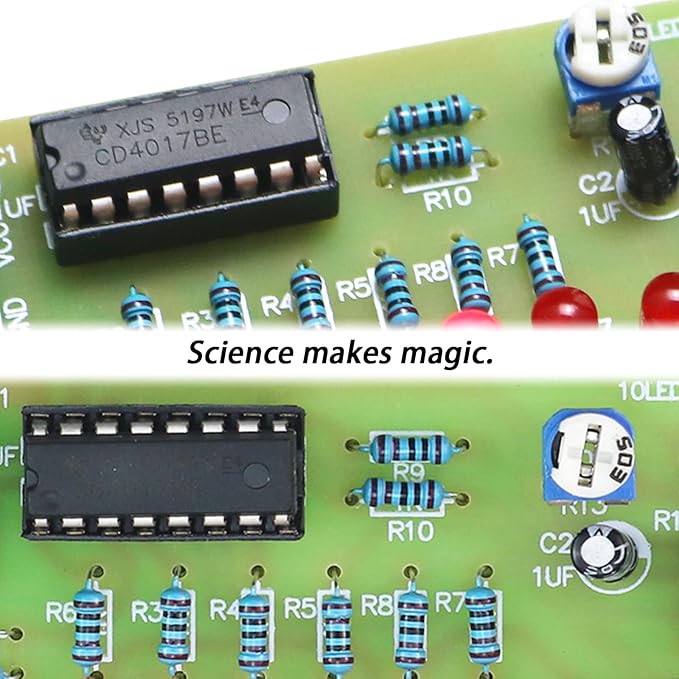 Yidab Soldering Practice Kit DIY Plug - in Flowing Water Light Soldering Kit - with CD4017 and NJ5655 - Ideal for Beginners & STEM Education