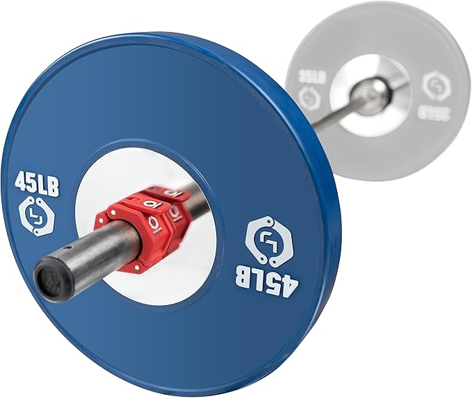 Lock-Jaw Barbell Collars Sport Olympic Barbell Clamps 2 Pcs – Heavy Duty Bar Clamps for 2” & 50mm Olympic Bars – Secure Weight Bar Clamps for Strength Training & Home Gym Accessories – Red