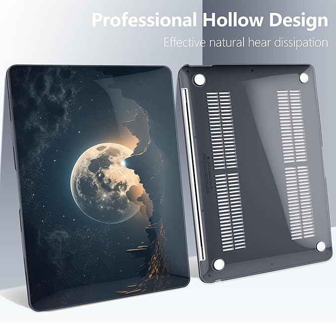 Batianda LumiArt Case for MacBook Air 13" M1 Chip, Moon in Sky