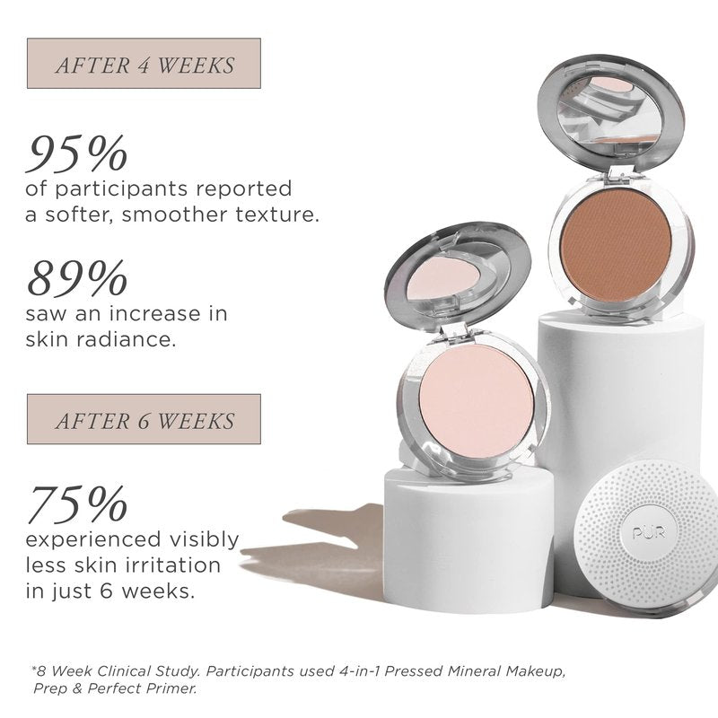 PUR Beauty 4-in-1 Pressed Mineral Makeup Powder Foundation with SPF 15 - Concealer & Finishing Compact Pressed Powder for Face - Buildable Medium to Full Coverage Foundation Powder (Golden Dark)