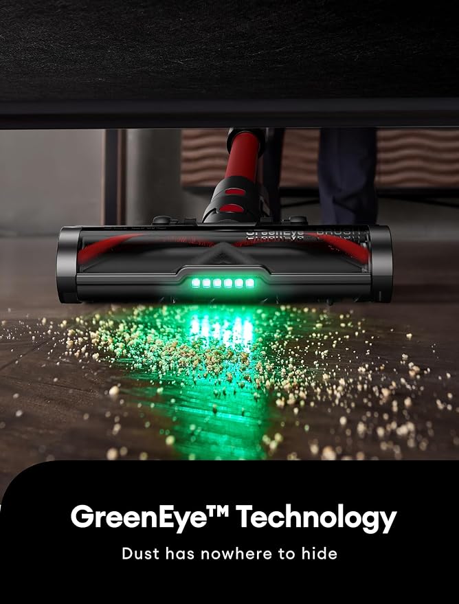 Ultenic Cordless Vacuum Cleaner, 600W 55Kpa 60Mins Vacuum Cleaners for Home, with 180°Bendable Wand, Anti-Tangle Brush, Charging Dock, Stick Vacuum Cordless for Pet Hair/Carpet/Floor/Car