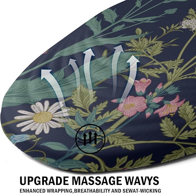 LSLXDCLJ Ergonomic Mouse Pad with Wrist Rest Support, Memory Foam & Polyurethane, Weeds