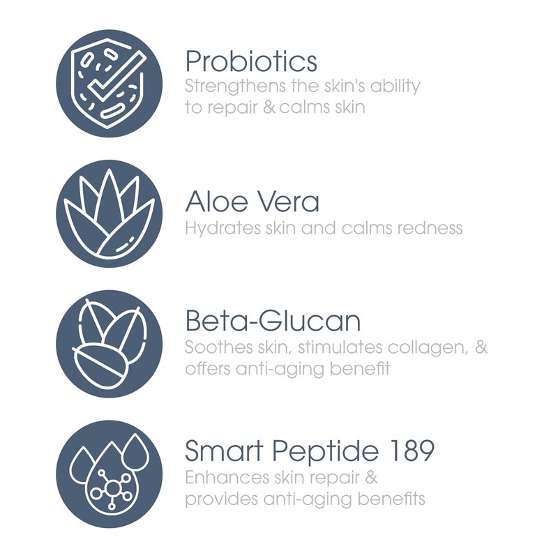 Probiotic Revitalizing Cleanser - Anti-Aging Face Wash with Peptides for Dry & Mature Skin | 10 oz Hydrating Gel